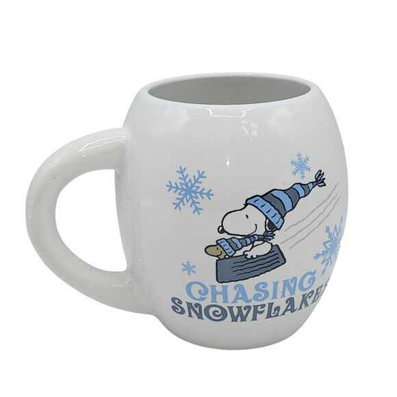 Peanuts Snoopy Set‎ Of 2 Ceramic Coffee Mug Double Sided Winter Themed Design - Picture 11 of 16